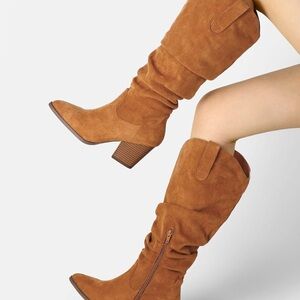 My Soft Suede Tan Knee-High Boots